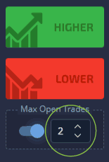 Maximum open trades control.